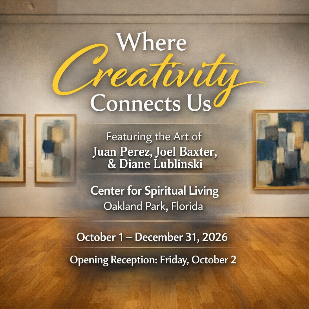 Opening Reception: Where Creativity Connects Us flyer